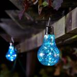 Lampe fluorescente bleue glitter solar