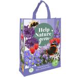 Shopping Bag 'Help Nature Grow'  - Bienen- und Schmetterlingsmischung