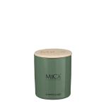 Bougie odorante MICA en verre vert Ø7,5 cm - Eccentric Jungle