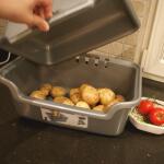 Aufbewahrungsbox für Kartoffeln und Schälbox 2 in 1