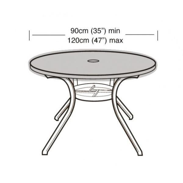 Housse de protection pour plateau dessus de table ronde exterieur