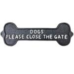 Plaque décorative Dogs Please close the gate