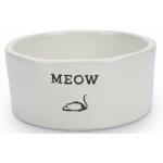Gamelle Meow en céramique - 11,5 x 4 cm - blanc