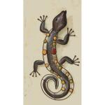 Wanddekoration Gecko mit bunten Steinchen 
