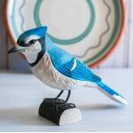 Geai bleu en bois de tilleul - Sculpté à la main