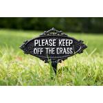 Keep off the grass - Gartenstecker Eisen