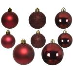 Mélange de boules de Noël - rouge sang (26 pièces)