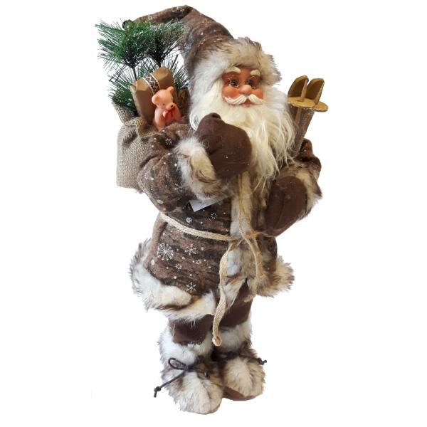 Weihnachtsmann stehend braun 30 cm