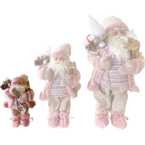  - Weihnachtsmann stehend rosa 30 cm