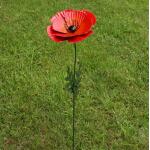 Mohnblume - Red Poppy 75 cm - Gartendeko
