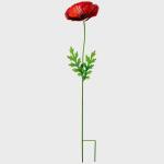 Mohnblume Gartendeko - Red Poppy 110 cm