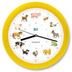 Uhr mit Bauernhoftieren KooKoo - gelbe Liste