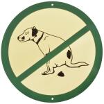 Plaque murale chien - interdiction de faire ses besoins