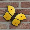 Décoration murale en forme de papillon jaune
