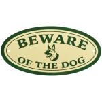 Plaque murale en métal - Beware of the dog