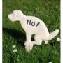 NO! Hundehaufen-Verbotsschild (weiß)