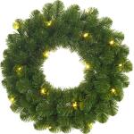 Couronne de Noël verte Norton avec éclairage led - Ø 60 cm