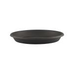 Soucoupe ronde anthracite - 13 cm