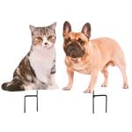 Silhouettes décoratives de chat et chien