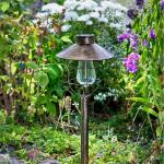 Piquet de jardin avec lampe rétro - solaire