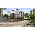 Serre Vitavia Mercure en aluminium noir - 2,57 x 4,48 x 2,49 m - 11,5 m²