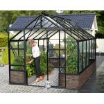 Serre Vitavia Mercure en aluminium noir - 2,57 x 3,85 x 2,49 m - 9,9 m²