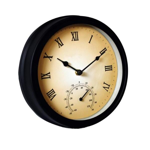 Horloge murale avec thermomètre - intérieur et extérieur - Webshop - Matelma